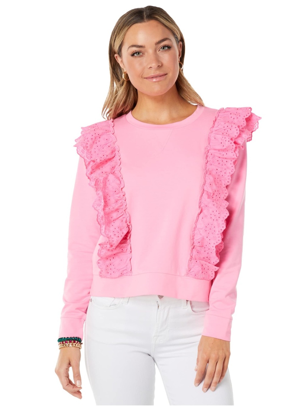 Lilly Pulitzer Deva Sweatshirt Pink Shandy size S-M